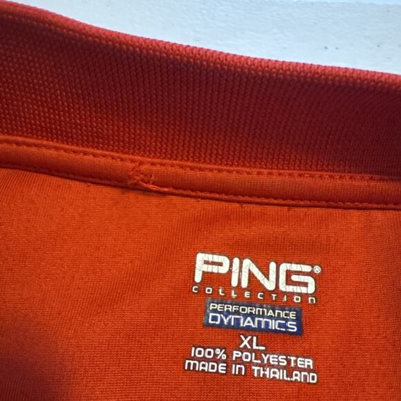 Ping golf polo Mens Red 1/4 Button up Size XL - Picture 3 of 5